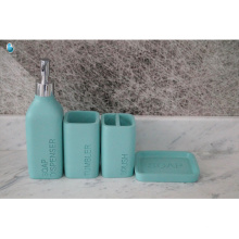 Factory wholesale durable silvery Eco-Friendly Feature resin bathroom accessories bathroom set